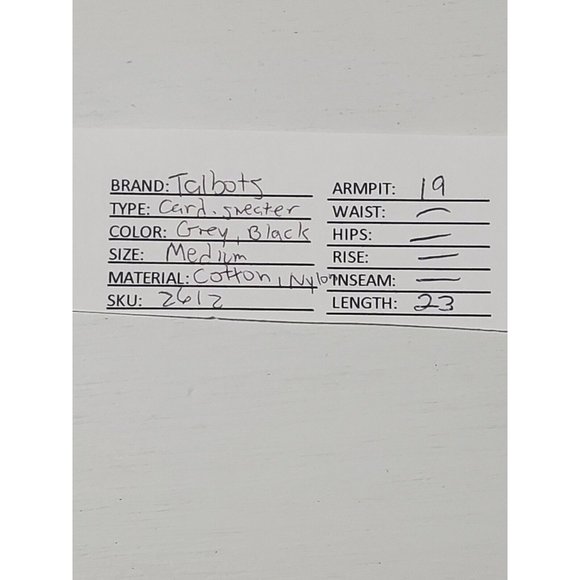 Talbots Cardigan White Gray Floral Print Long Sleeve Medium NEW - Picture 8 of 10